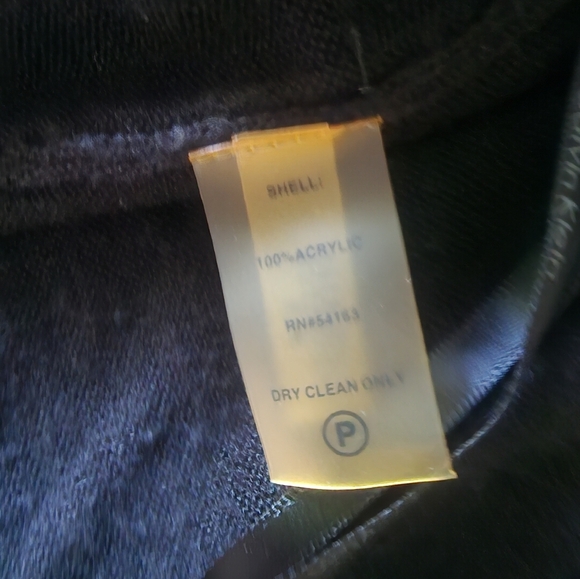 Calvin Klein Black Sequin Cardigan Sweater Medium Party Holiday Knit Open Front - Picture 5 of 7